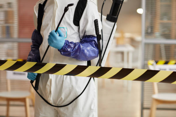Professional Biohazard Cleanup technician working in Fenwick, MI
